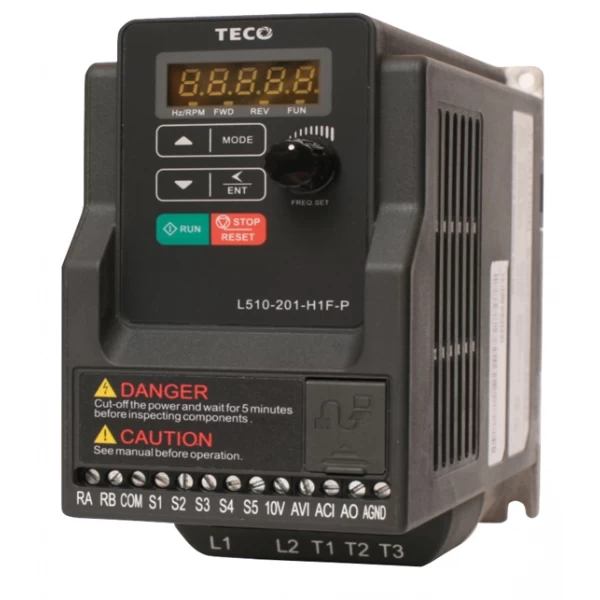 VARIATEUR DE FREQUENCE TECO L510 IP20 (REMPLACE LA SERIE T.VERTER E2-N2 APPLICATIONS U/F BASIQUES)